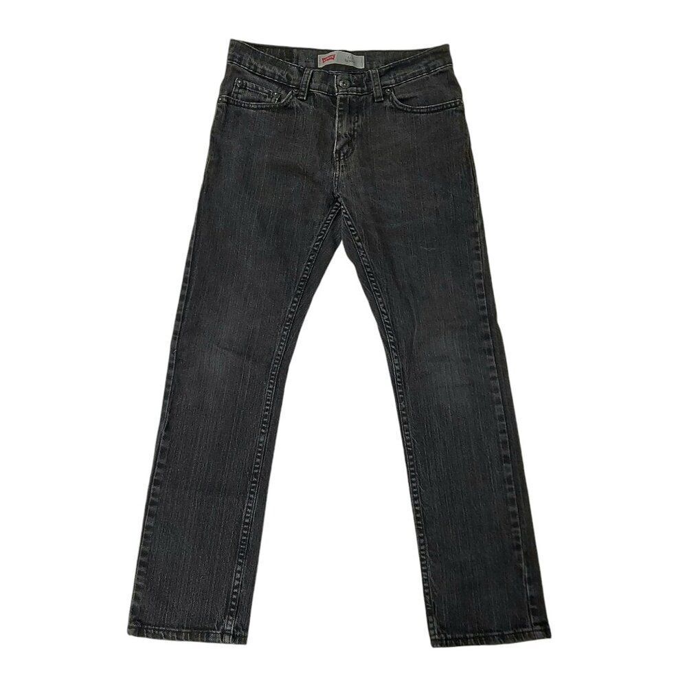 Levi's 511 Skinny Jeans Boys14 Regular 27x28 Black Charcoal Denim Casual